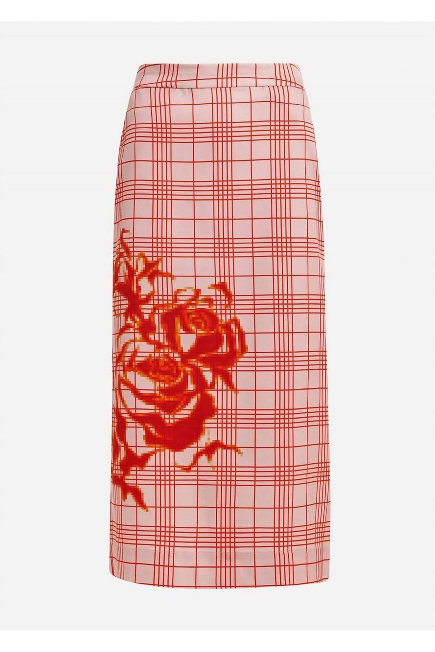 NEW ESSENTIEL ANTWERP women's jaman fitted pencil skirt in orange brulee